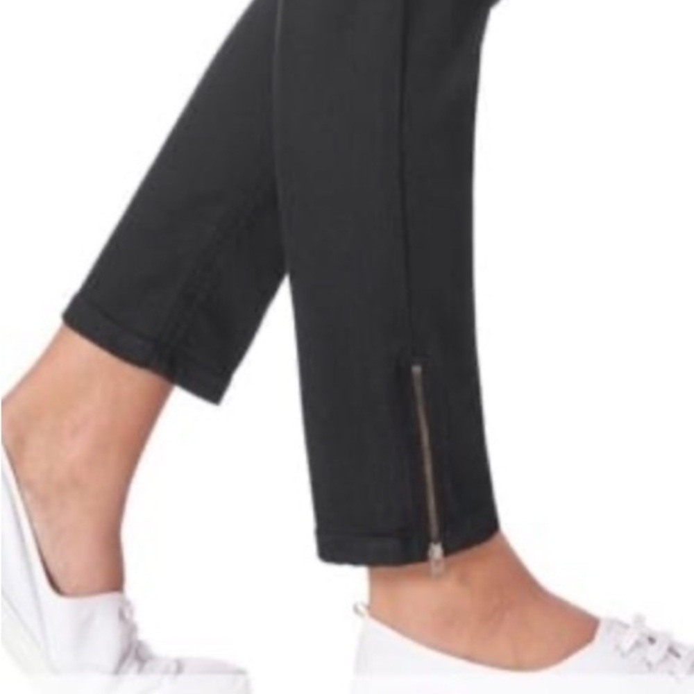 JENNIFER LOPEZ Women Ankles Zip Detail Black Skinny Jeans | 6